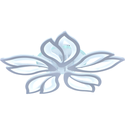 Светильник потолочный светодиодный Rivoli Claudia 6087-105 с пультом 110 Вт + 7 Вт 4000К - 6000К LED модерн | Rivoli