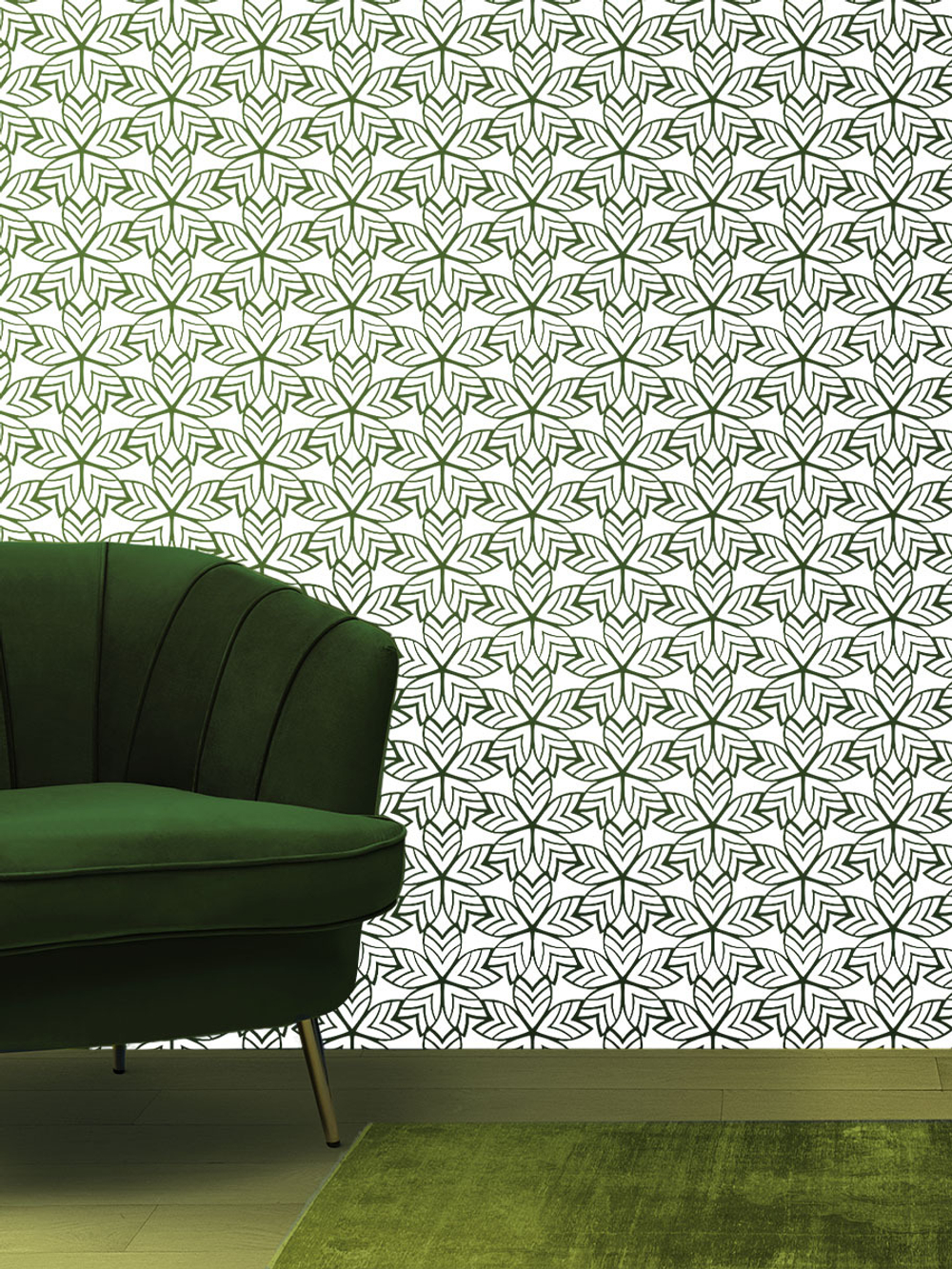 Трафарет для стен из пластика многоразовый 061