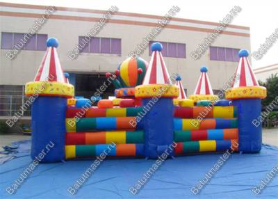 Надувной лабиринт "Циркачи", 10*10*3 м