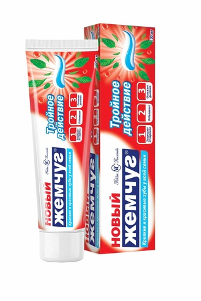 З/паста Новый Жемчуг 100мл Тройное действие