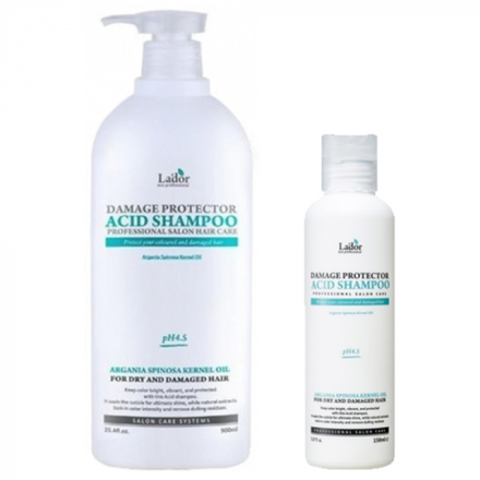 LADOR Шампунь для волос с аргановым маслом Damage Protector Acid Shampoo 900 ml\150 ml