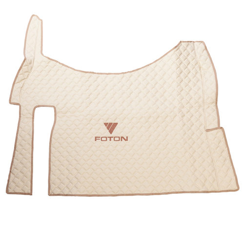 Ковры Foton Auman (экокожа, бежевый, бежевый кант, коричневая вышивка)