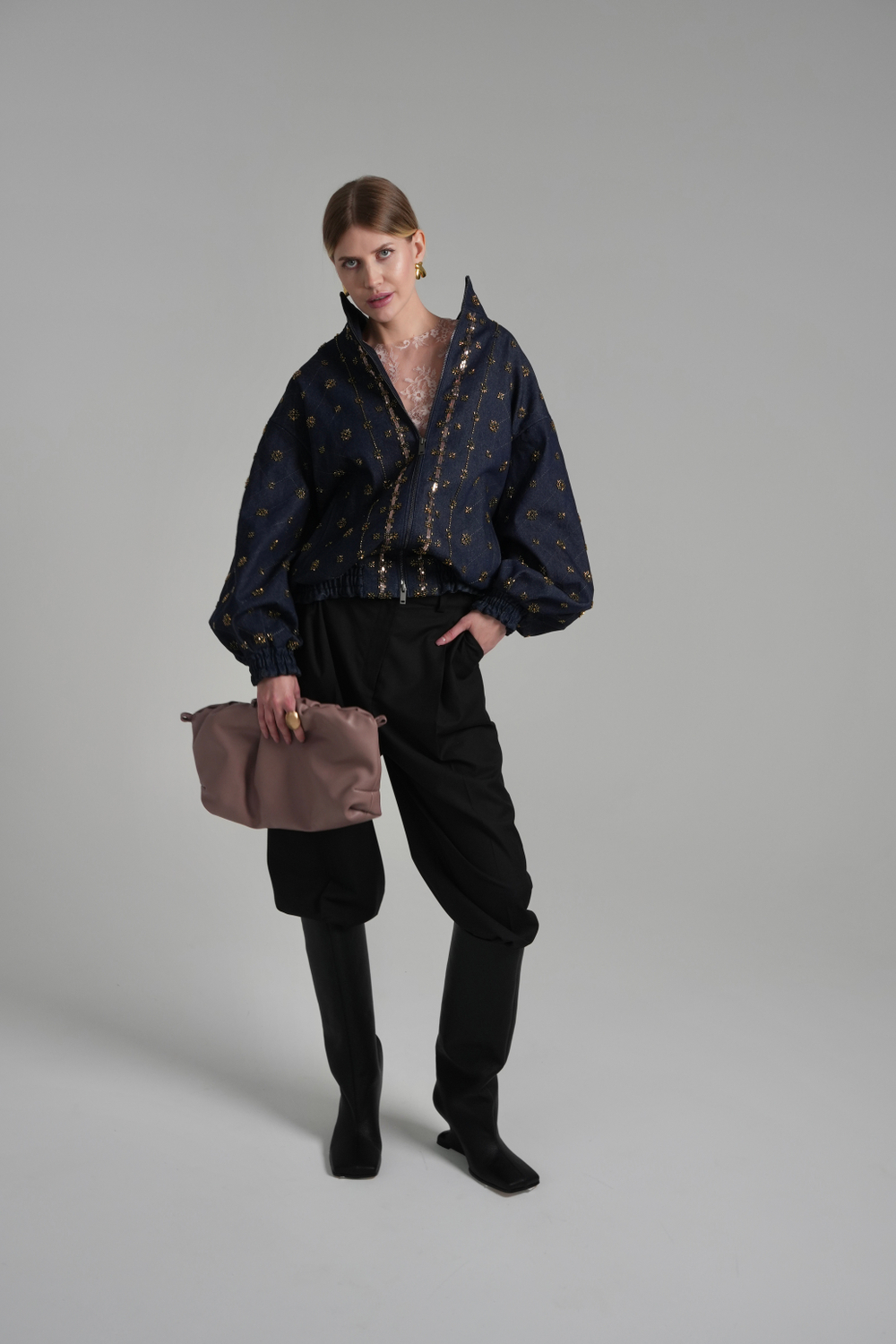 Бомбер Джинсовый "Королевский деним"