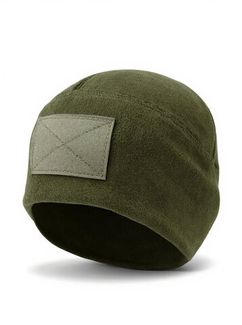 Тактическая военная флисовая шапка с липучкой Олива