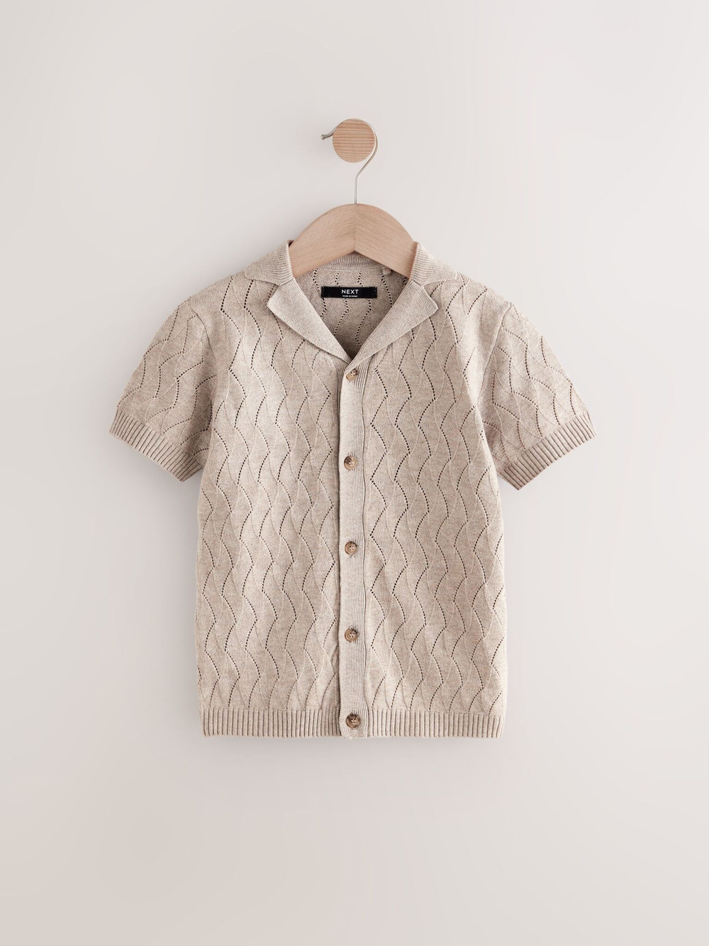 Кардиган с коротким рукавом для мальчика Next E27-920, Бежевый