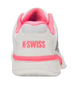 Женские теннисные кроссовки K-Swiss Hypercourt Express 2 - white/neon pastel pink/black