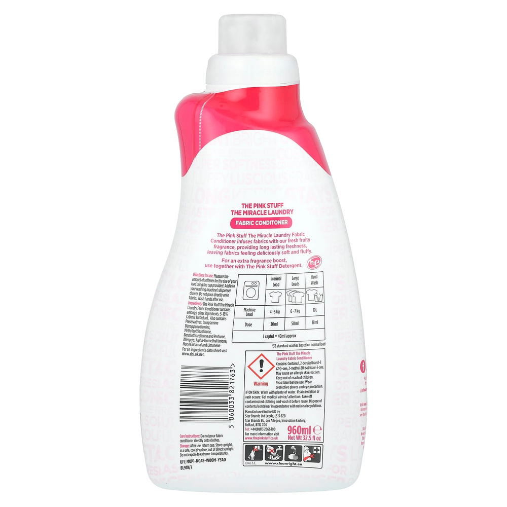 The Pink Stuff, кондиционер для стирки Miracle, 960 мл (32,5 жидк. унции)