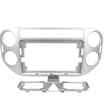 Магнитола для Volkswagen Tiguan 2011-2017 (рамка серая) - Carmedia OL-9908-2 (кнопки и крутилки) Android 13, TS20, 6+128Гб, CarPlay, 4G SIM-слот