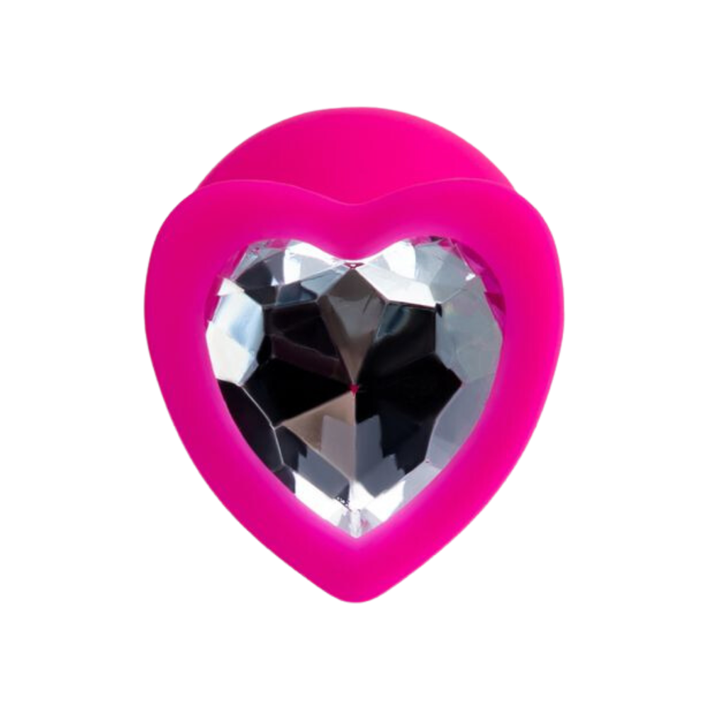 Силиконовая пробка с сердечком-кристаллом ToDo, Diamond Heart (Ø 3,5 см)