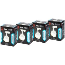 Трековые светильники однофазные ЭРА TR16-GX53-SET-4 WH под лампу GX53 белый набор 4 шт | Однофазные светильники под лампу