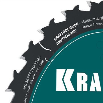 KRAFTOOL Slim wood cut 210 х 30 x 1.8 мм, 24Т, диск пильный по дереву, (36955-210-30-24)