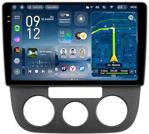 Магнитола для Volkswagen Jetta 5 2005-2010 (кондиционер) - Teyes CC4-PRO монитор 10.36" 2K QLED на Android 13, Быстрейшая, Snapdragon 778G, ИИ, CarPlay, DSP, 4G SIM-слот