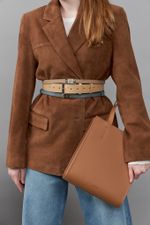 ТОНКИЙ РЕМЕНЬ С ЗАМОЧКОМ LATTE