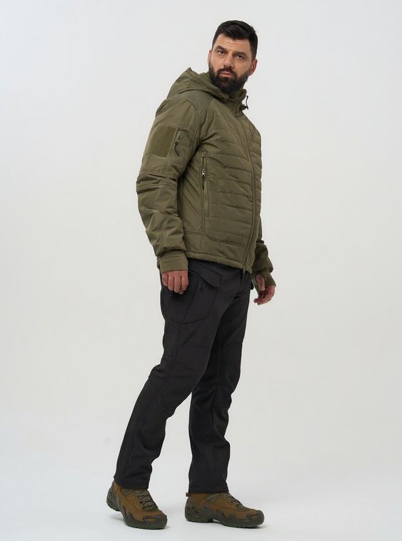 Тактическая военная демисезонная куртка Джунгли 2 с капюшоном Олива