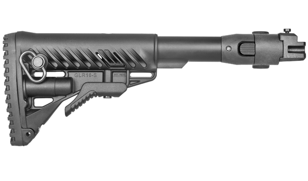 Телескопический складной приклад GLR-16 для АК47/74, Fab Defense
