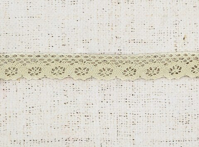 Кружево хлопковое/Тесьма вязаная рис. 01.28.032, ш. 2,5 см, кремовый