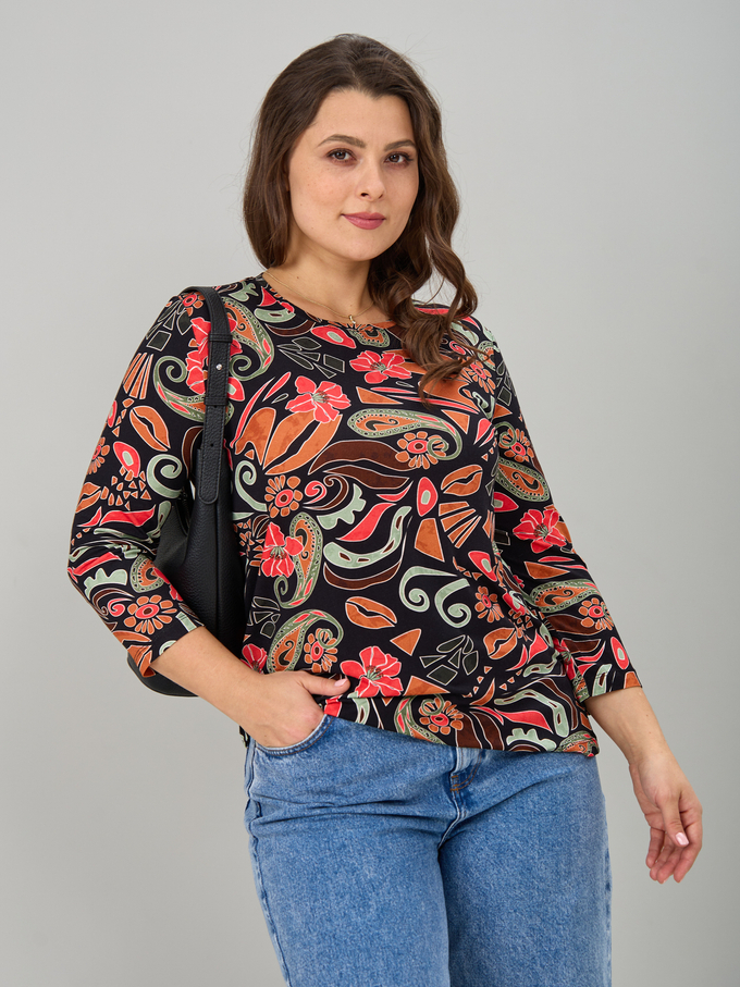 Лонгслив ЛНв-306/черный-этника