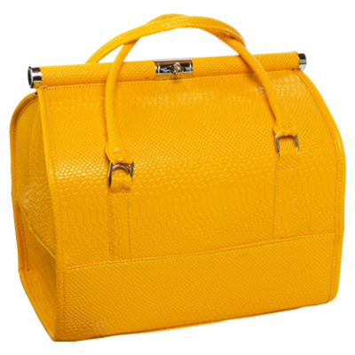 Сумка-саквояж жёлтая (лаковая)