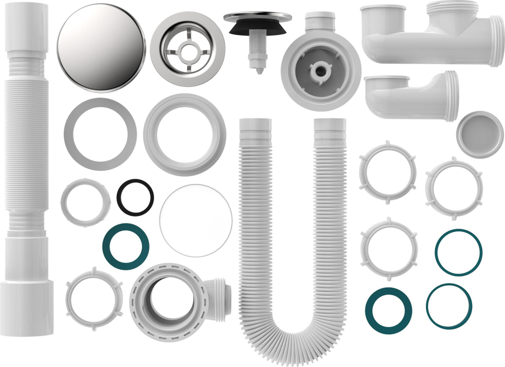 AQUANT СИФОН ДЛЯ ВАННЫ РЕГУЛИР1 1/2Х40 КЛИК-КЛАК АВТОМАТ ГРИБ ХРОМ 40Х40/50