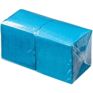 Салфетки 24*24см 1слойные голубая 400шт/уп