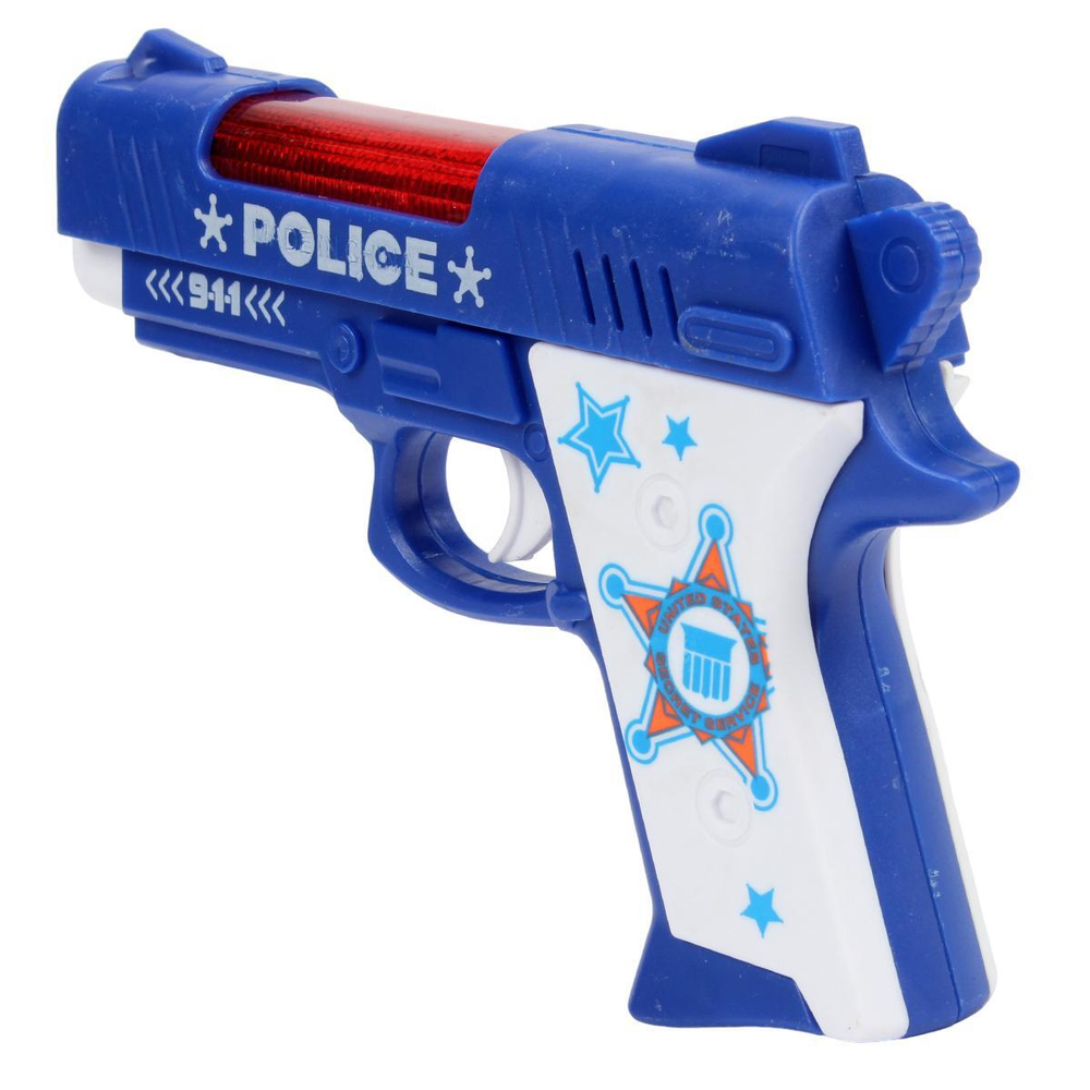 Пистолет на батарейках 13см, пакет 6613