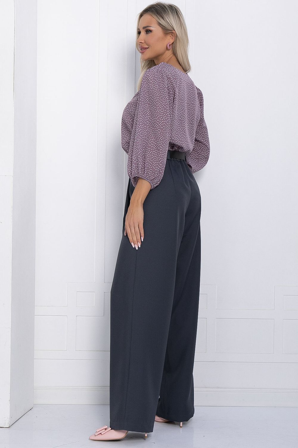 Брюки Марлен НЬЮ (серо-голубые) Б12251-2 LT Collection