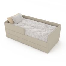 Кровать детская 160х80 см с бортиком и ящиком (беж Беверли)