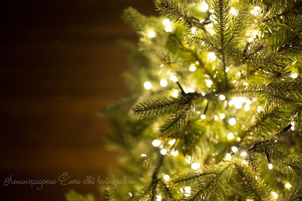 Елка с гирляндой «Валерио» (Литая+пвх) 150 см / 1,5 м