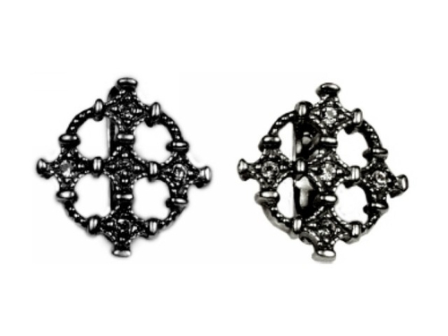 "Джильо" серьги в серебряном покрытии из коллекции "О! Рококо!" от Jenavi с английским замком