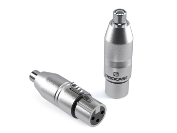 PROCAST cable B-XLRf/RCAf - переходной цельнометаллический адаптер XLR (female)