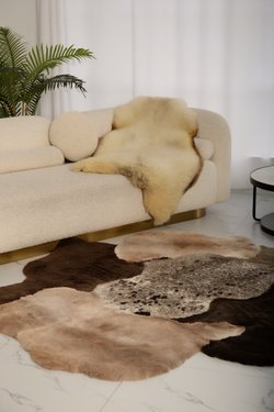 Ковер Мосси контрастного цвета из шести шкур