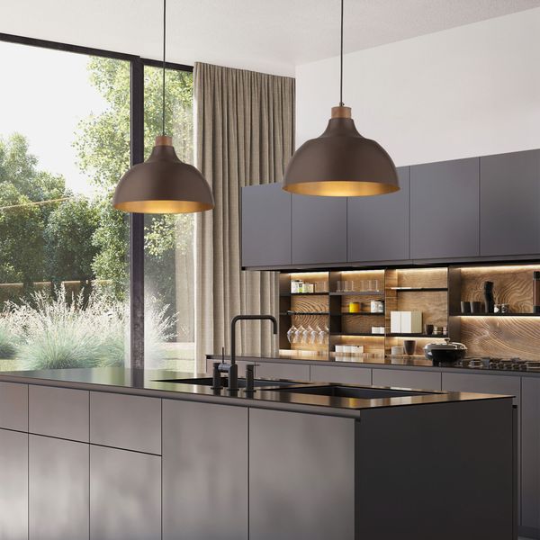 Подвесной светильник Cap в коричневом цвете