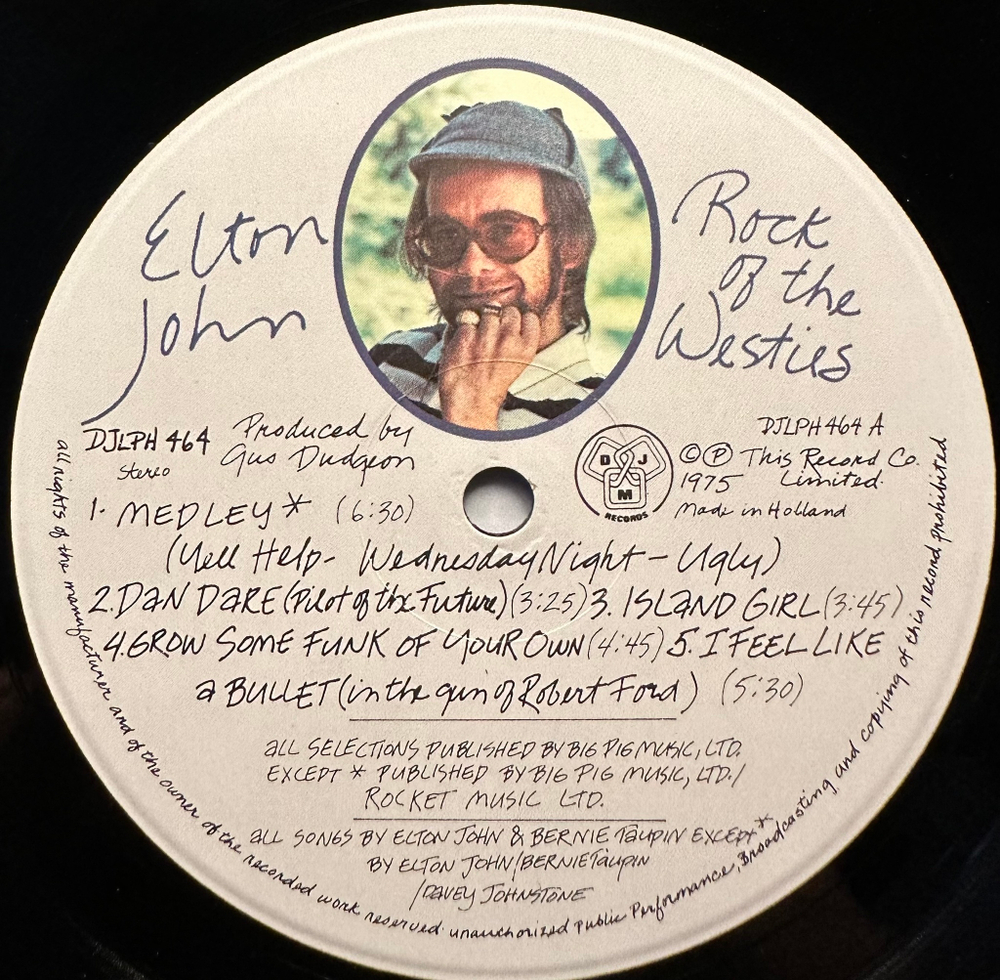 Elton John - Rock Of The Westies (Голландия 1975г.)