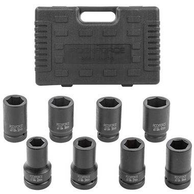 Набор головок ударных глубоких 8пр. 1''(6-гран) (22,24,27,30,32,36,38,41) в кейсе RockForce##Rock FORCE RF-8081-5MPB