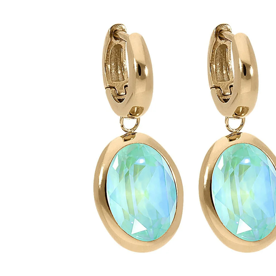 Серьги Qudo Creole TIVOLA small (G/P) Silky sage delite 310693