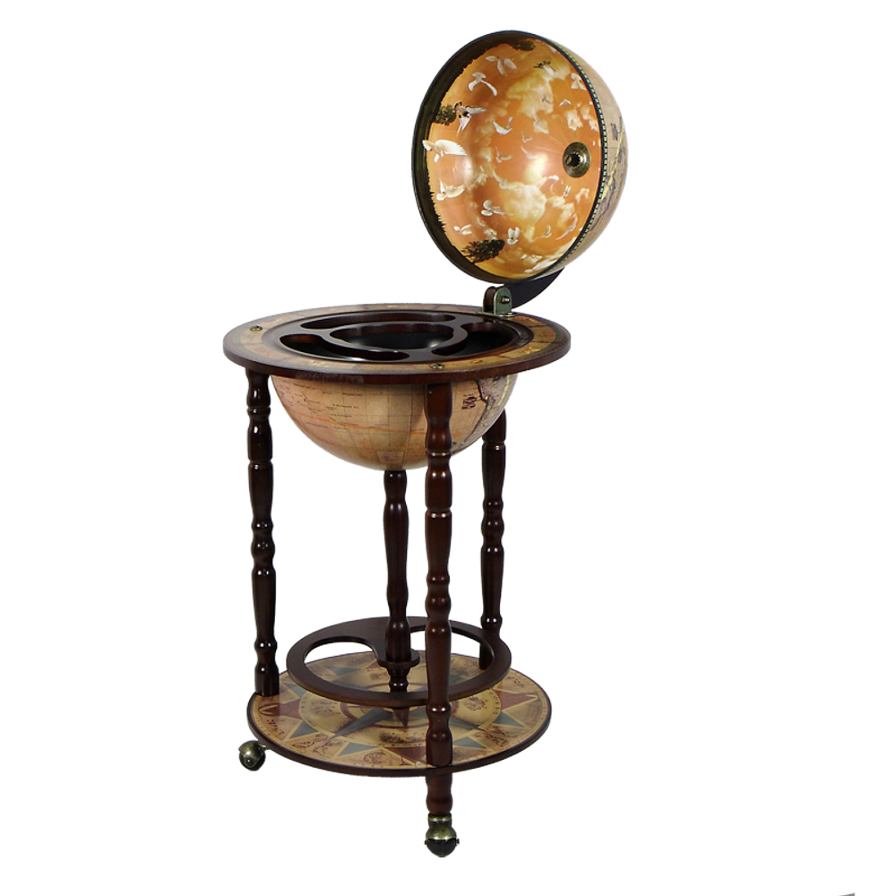 Jufeng Глобус-бар напольный d 33 см светлый