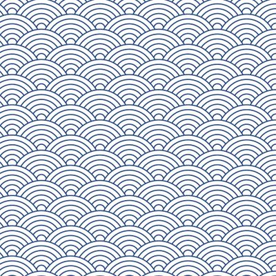 Традиционный японский узор синяя океанская волна