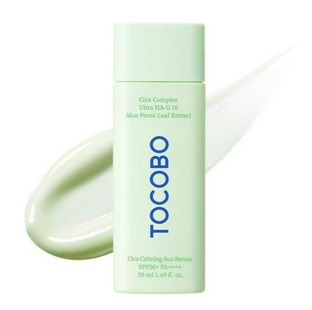 Tocobo Cica Calming Sun Serum SPF50+ PA++++  успокаивающая солнцезащитная сыворотка
