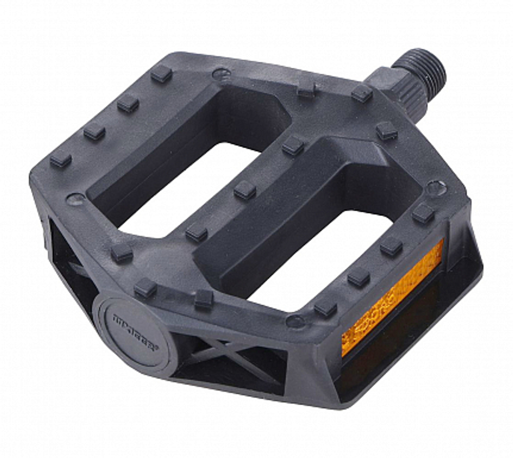 Педали MX-P668 ось 9/16" со светоотражателями, полипропиленовые чёрные