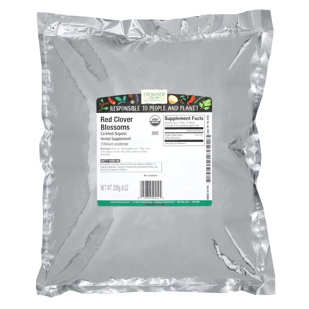 Frontier Co-op, Органические цветки красного клевера, 226 г (8 унций)