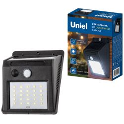 USL-F-262-PT120 SENSOR Садовый светильник на солнечной батарее. с датчиком движения. 25 светодиодов. Белый свет. 1x18650 Li-Io аккумулятор в-к. IP44. TM Uniel