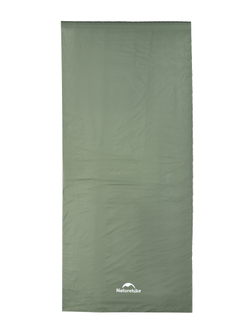 Спальный мешок летний Naturehike LW180, зеленый (NH21MSD09), молния слева