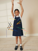 Сарафан школьный с ккарманами для девочки Next 839-825, Темно-синий