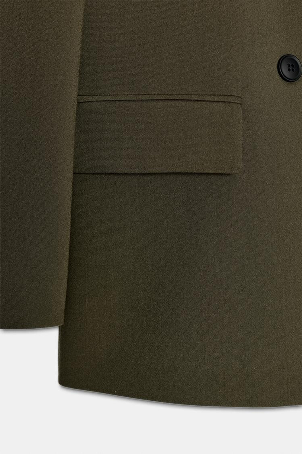 ZARA ДВУБОРТНЫЙ БЛЕЙЗЕР ОВЕРСАЙЗ, ХАКИ