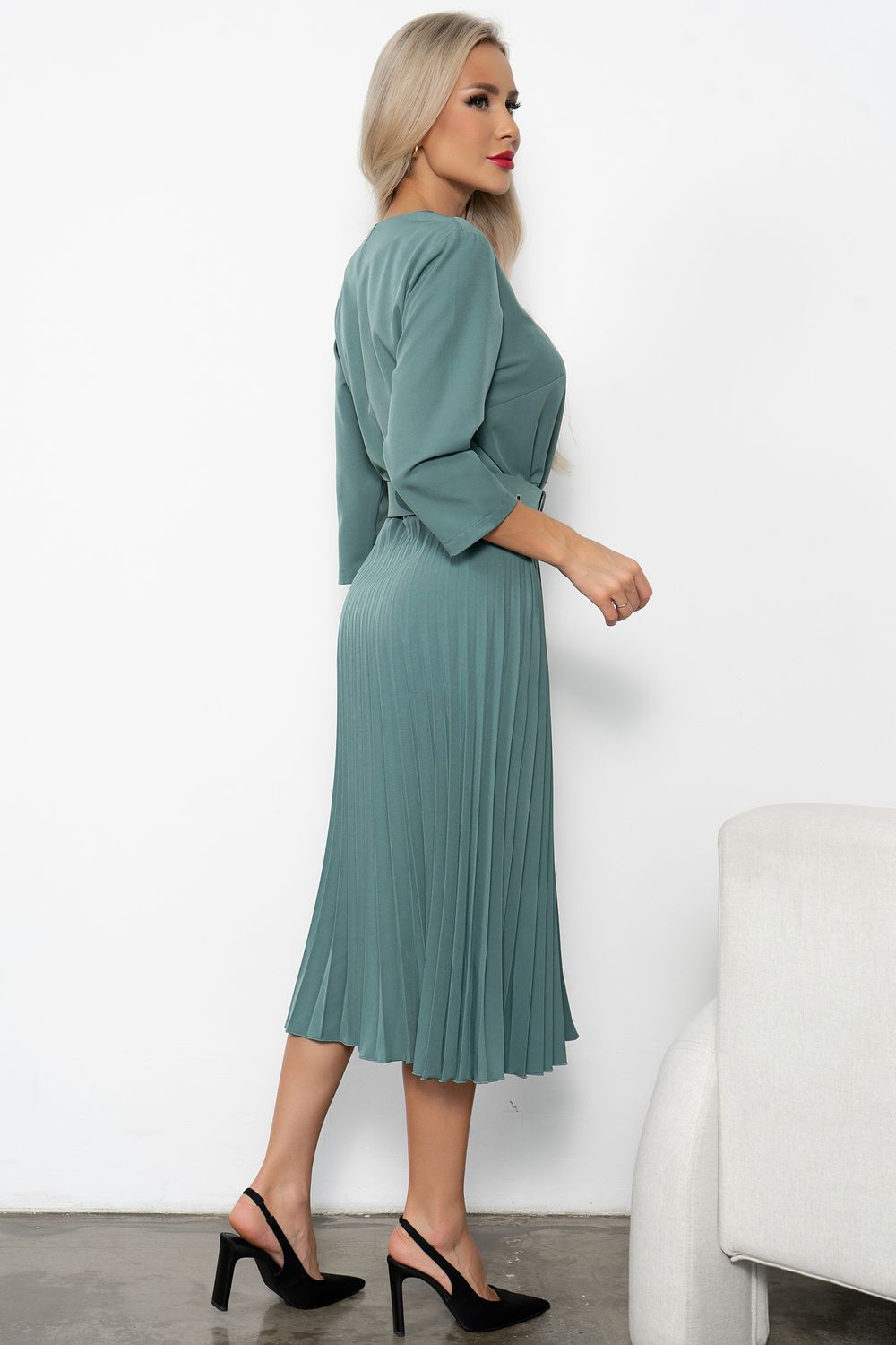 Платья Агния (фисташковый)-46р-р Р11-1220 Nikol