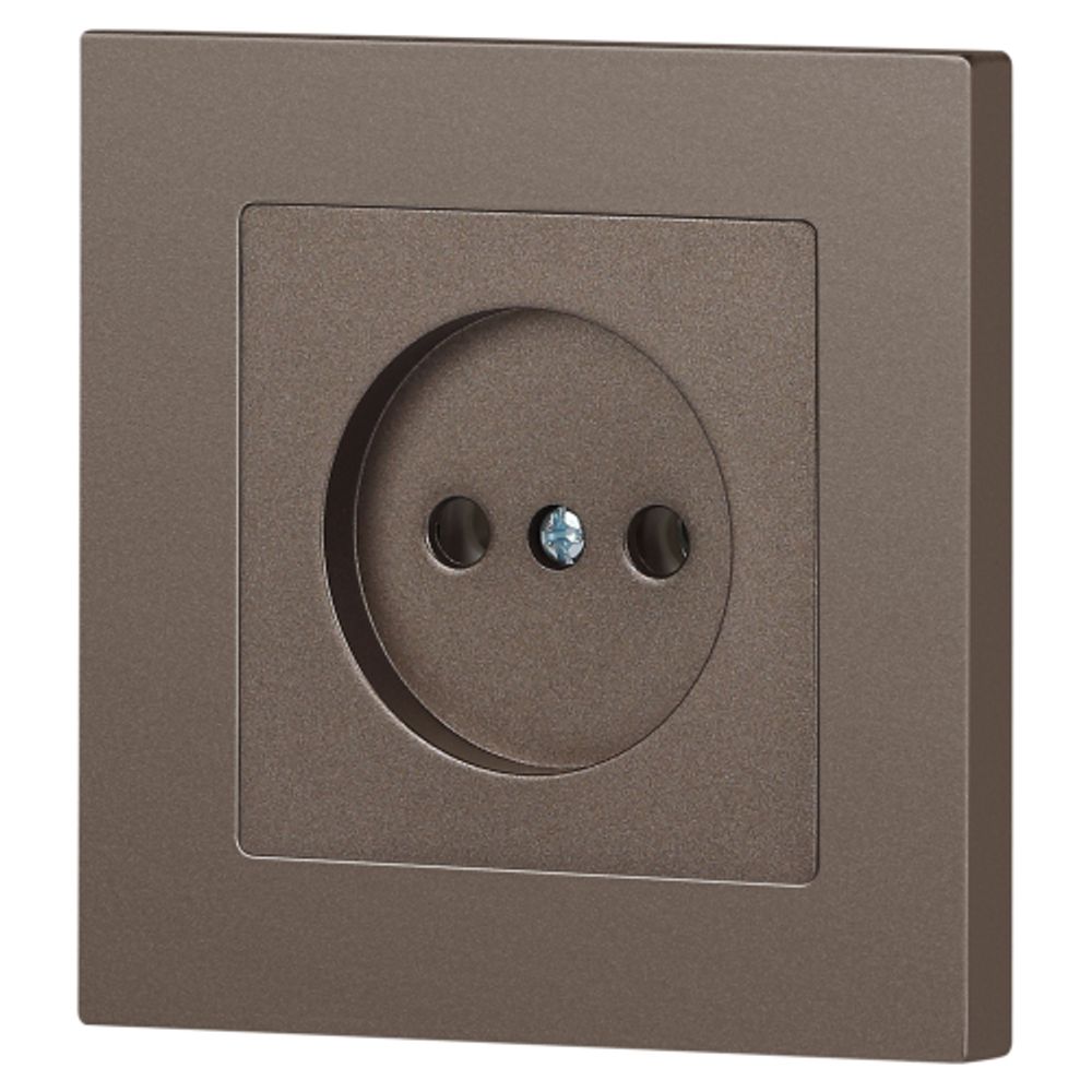 Розетка Intro Accent 6-201-08 2P 16А-250В IP20 СУ AL/CU бронза | Intro