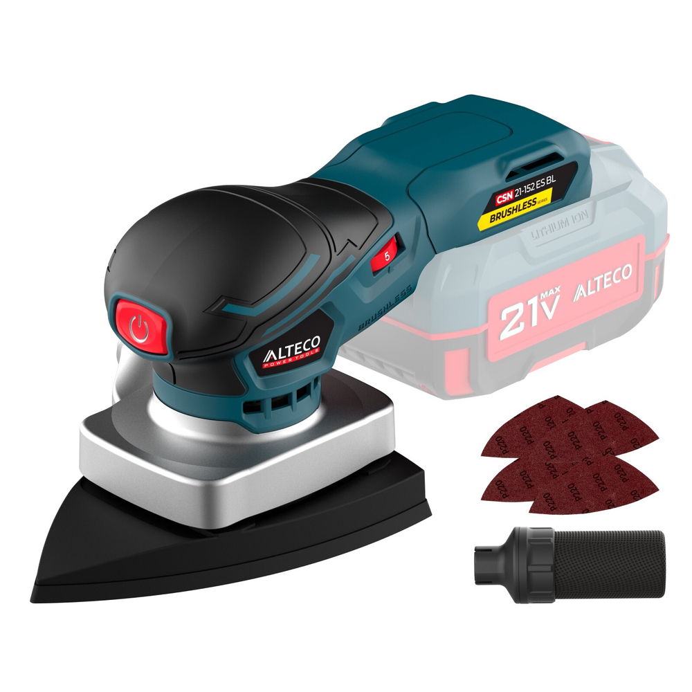 Бесщеточная аккумуляторная дельташлифовальная шлифмашина ALTECO CSN 21-152 ES BL Solo (без АКБ и ЗУ)