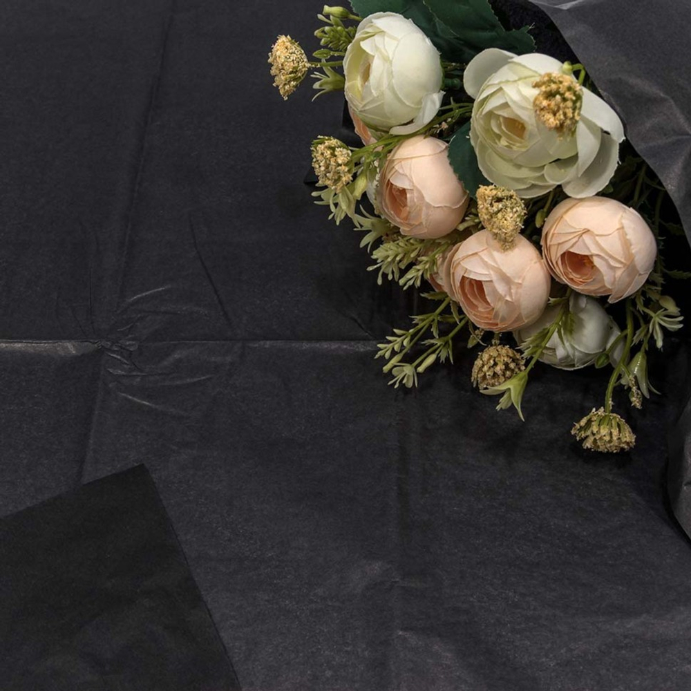 Бумага В листах 10 шт "Тишью" 50 х 66 см (Черный)