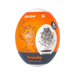 Яйцо мастурбатор Satisfyer Egg Single, рельеф Crunchy