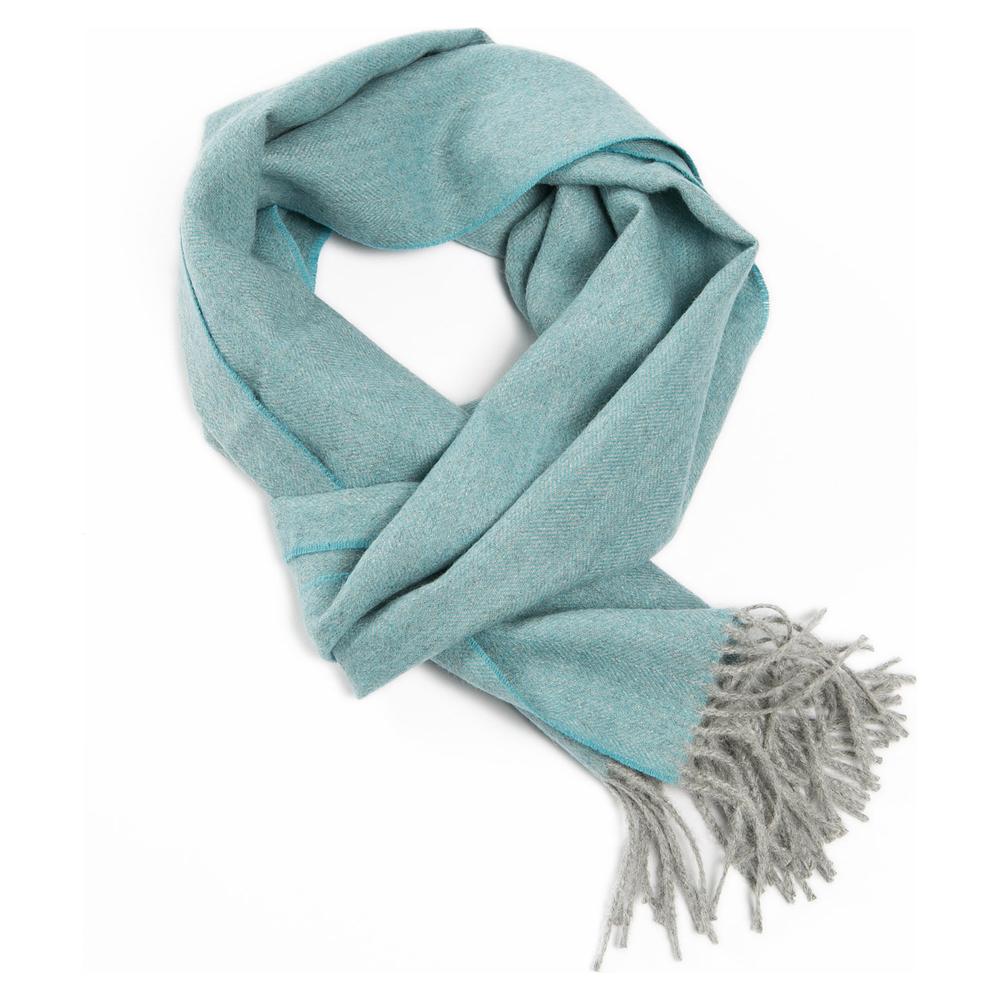 Плед-шарф шерстяной 30x200 Alpaka бирюзовый Франция